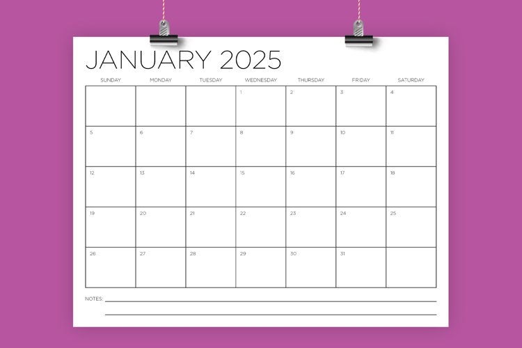 Free Printable 8 5x11 2025 Calendar