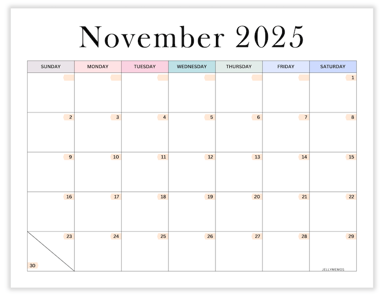 2025 Aesthetic Calendar Printable Vertical U0026 Horizontal JellyMemos