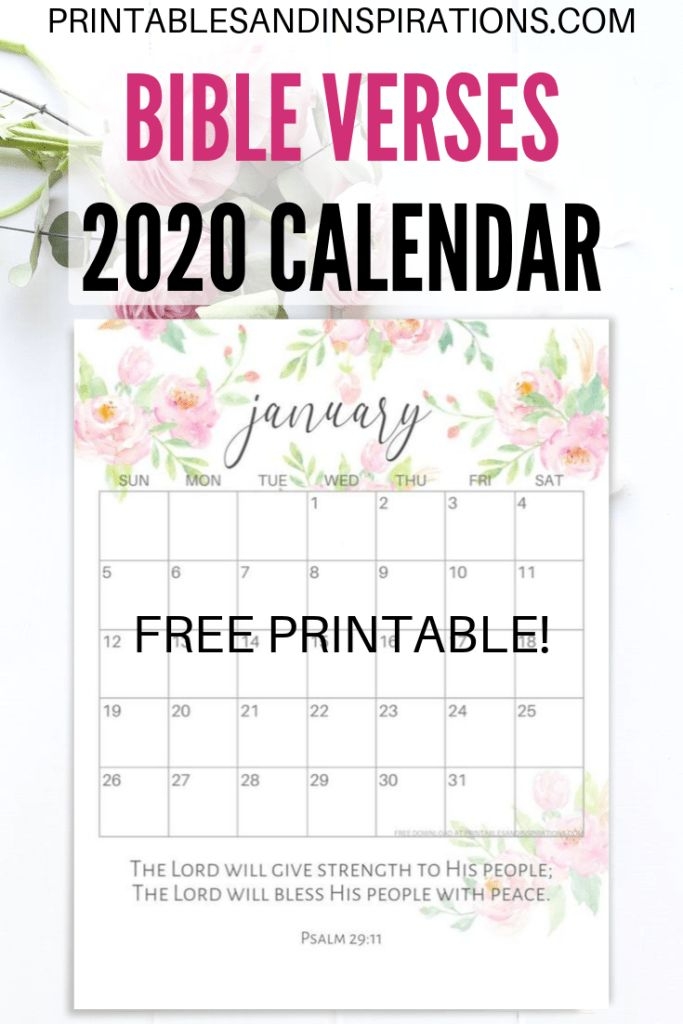 Free Printable 2025 1 Page Yearly Calendar Scripture