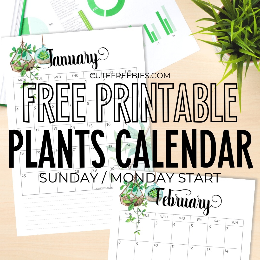 Free Printable Calendar 2025 Plants