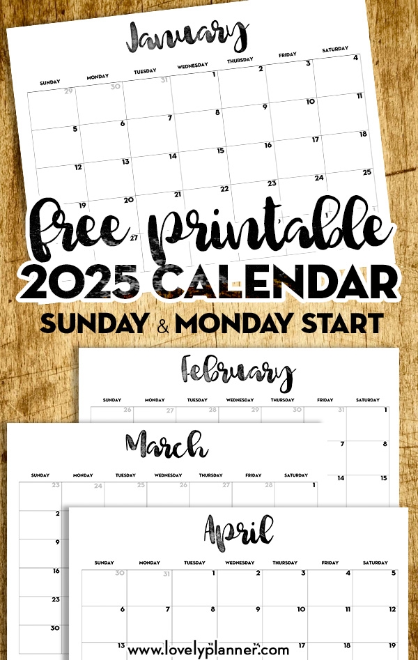2025 Calendar Printable Free Template Lovely Planner