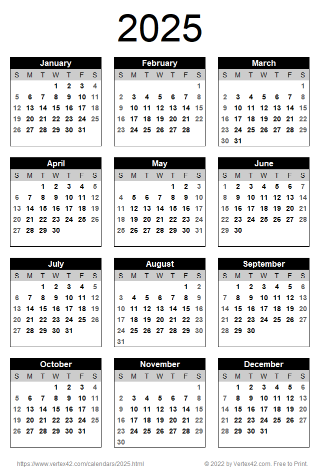2025 Calendar Templates And Images