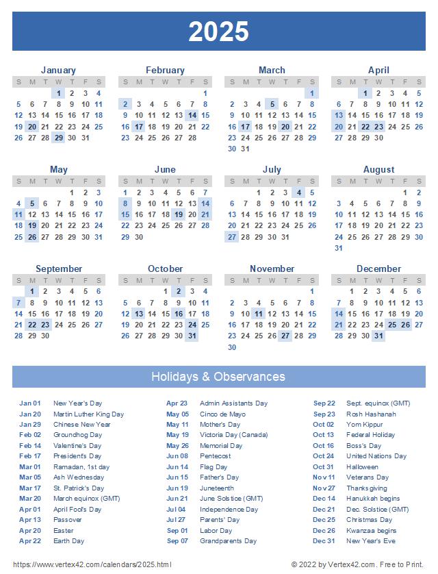 2025 Calendar Templates And Images
