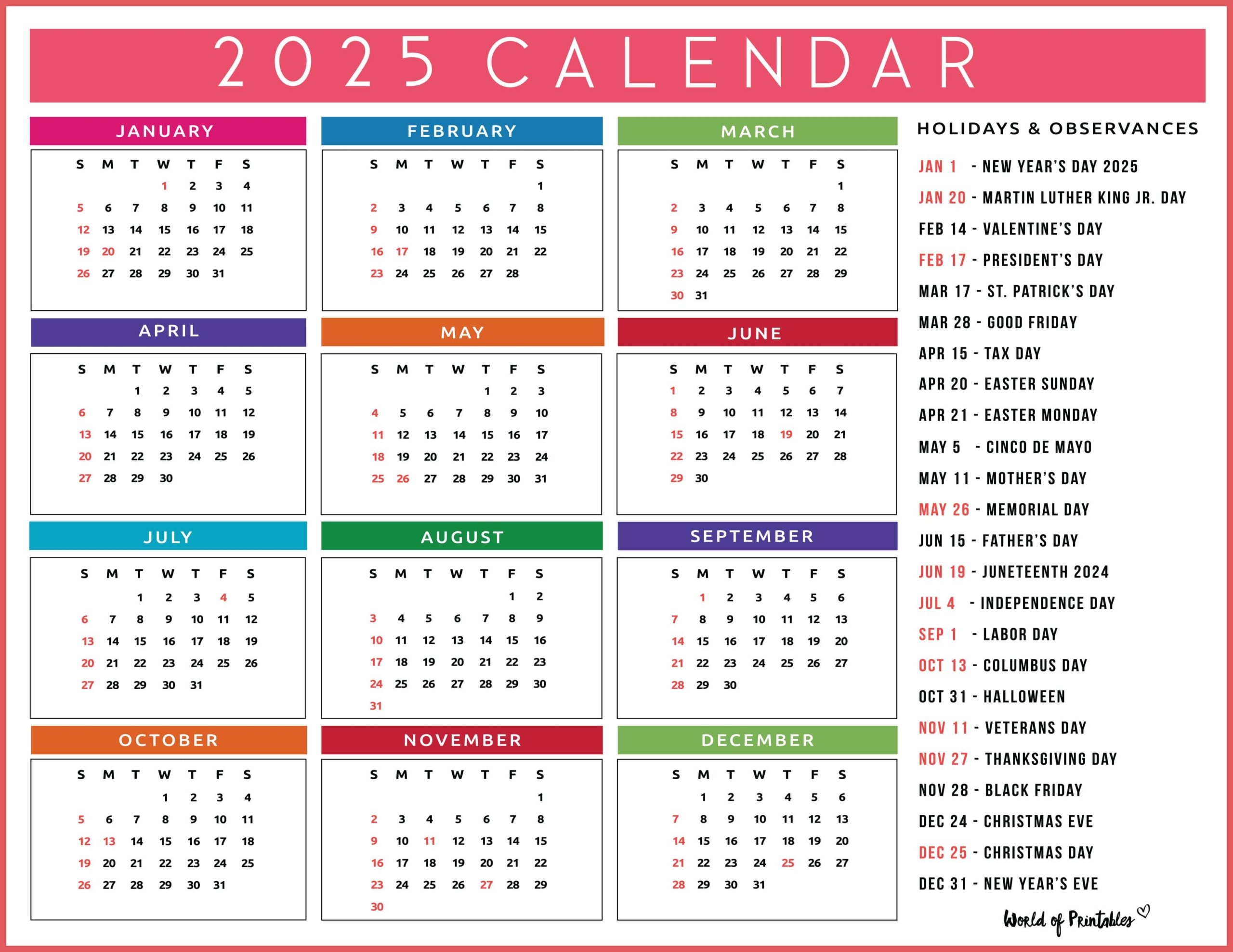 Free Printable 2025 Calendar With Jewish Holidays