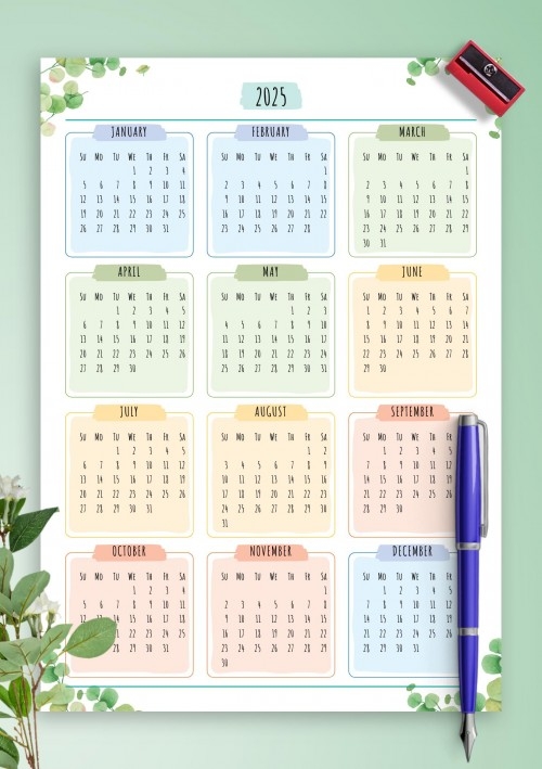 2025 Calendars Download Printable Planner PDF