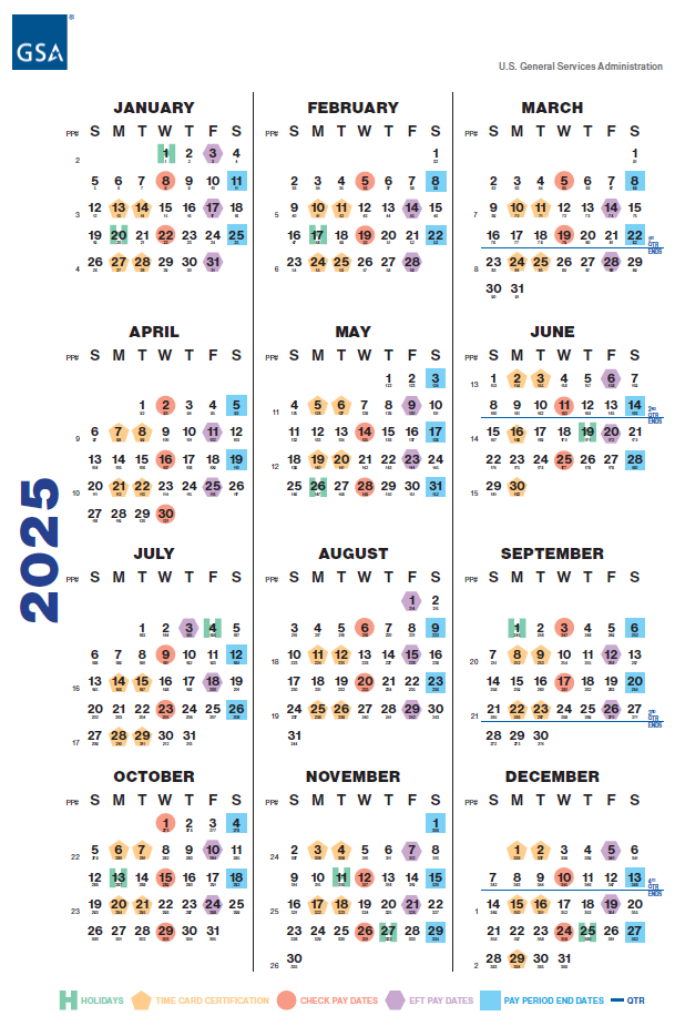 2025 Federal Employee Holidays And Pay Period Calendar PlanWell 