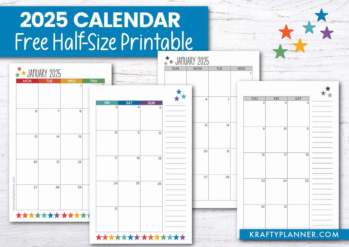 Free Printable 2025 Monthly Calendar With Holidays A5
