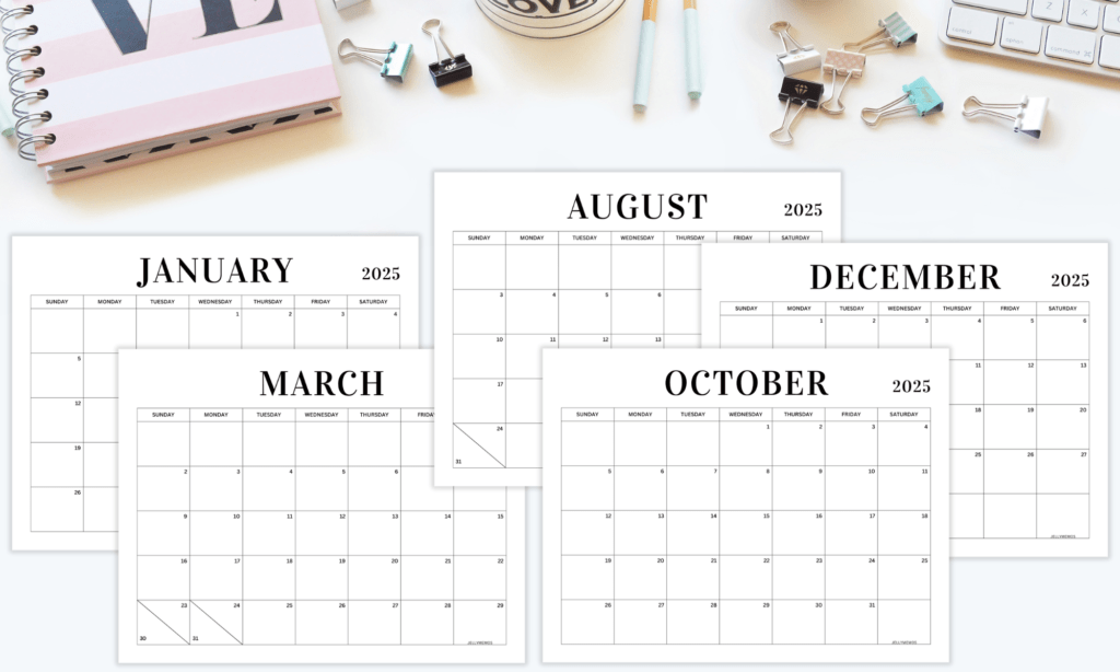 Free Printable Binder Calendar 2025