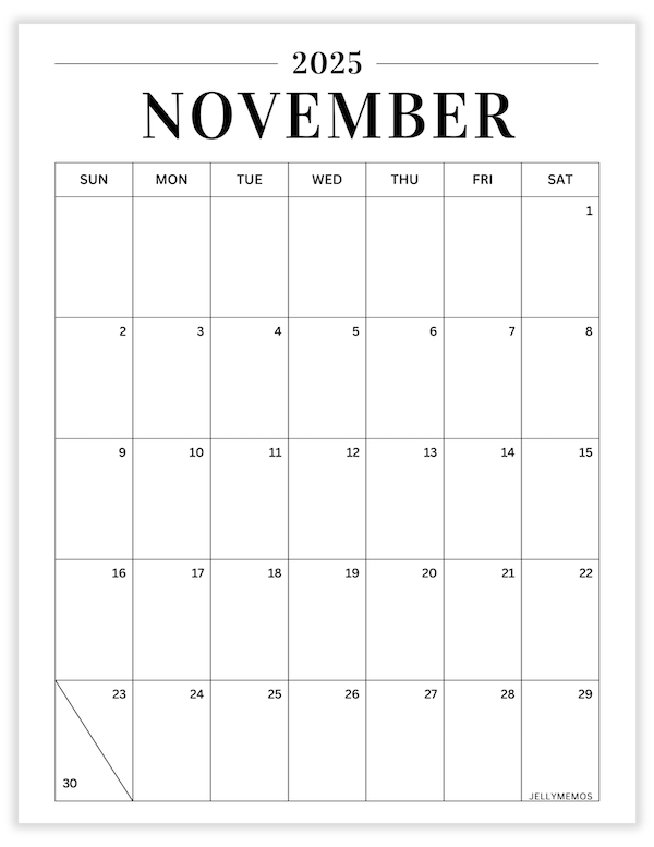 2025 Minimal Calendar Printable Vertical U0026 Horizontal JellyMemos