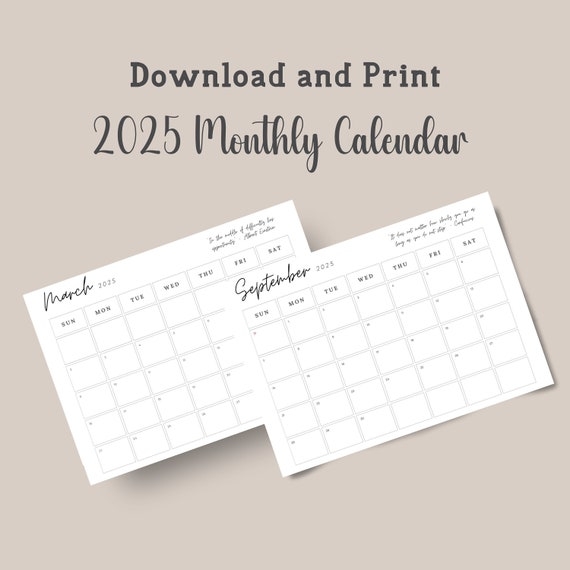 Free Printable 2025 Motivational Calendar