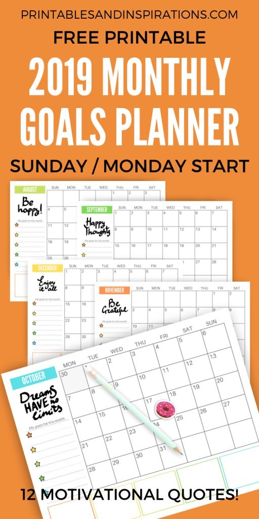 2025 Monthly Planner Goals Calendar Free Printable PDF Printables And Inspirations