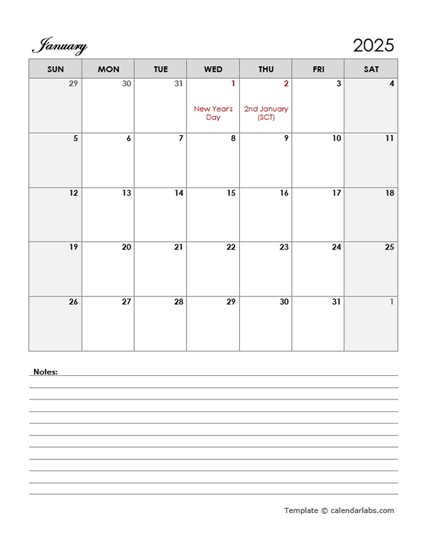 2025 Monthly Planner With UK Holidays Free Printable Templates
