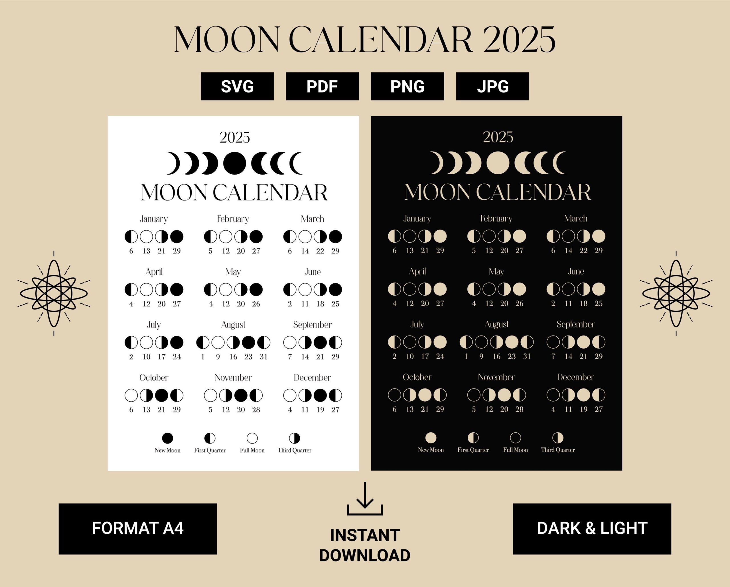 October Moon Phases 2025 Calendar