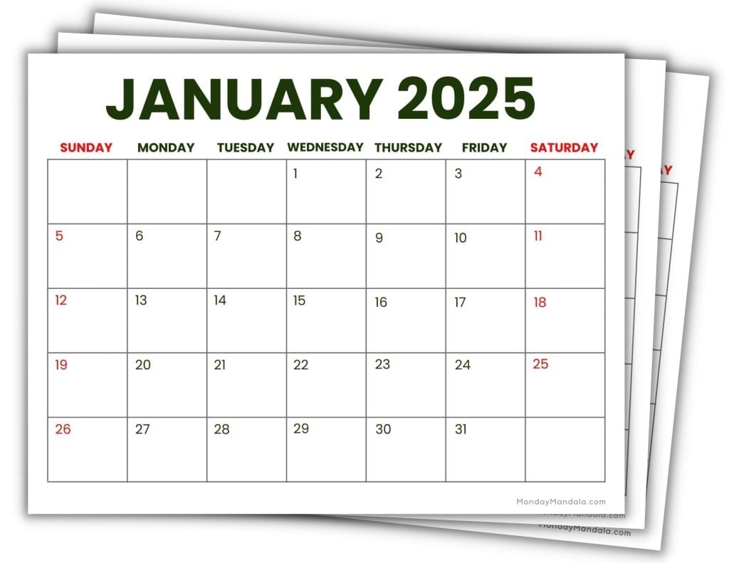 Free Printable 2025 Calendar With Picture