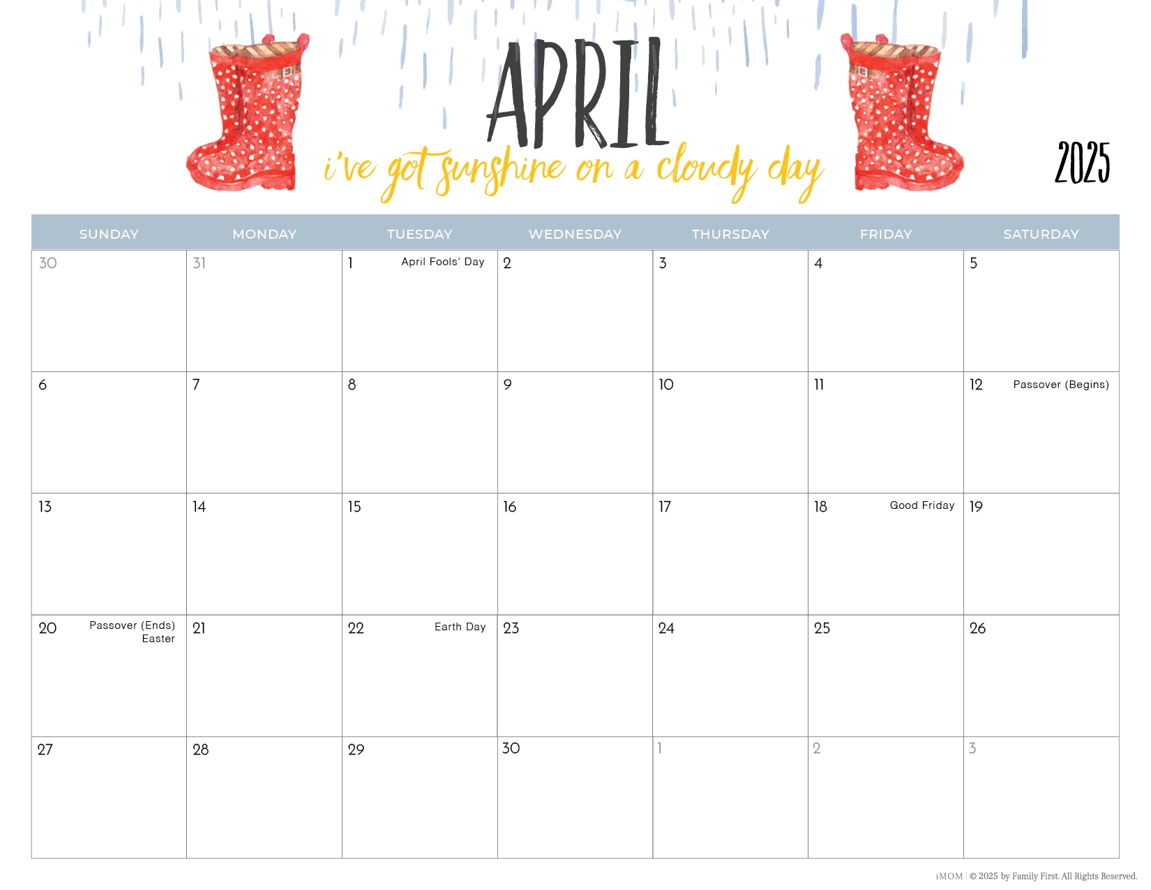 2025 Printable Calendars For Moms IMOM