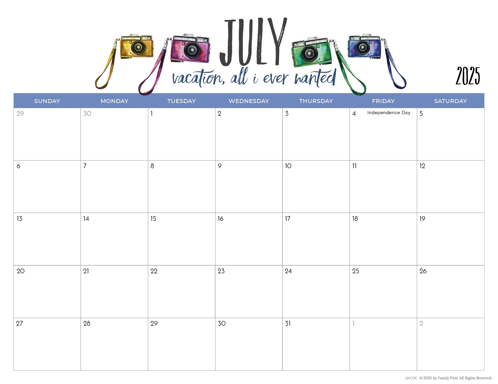 2025 Printable Calendars For Moms IMOM