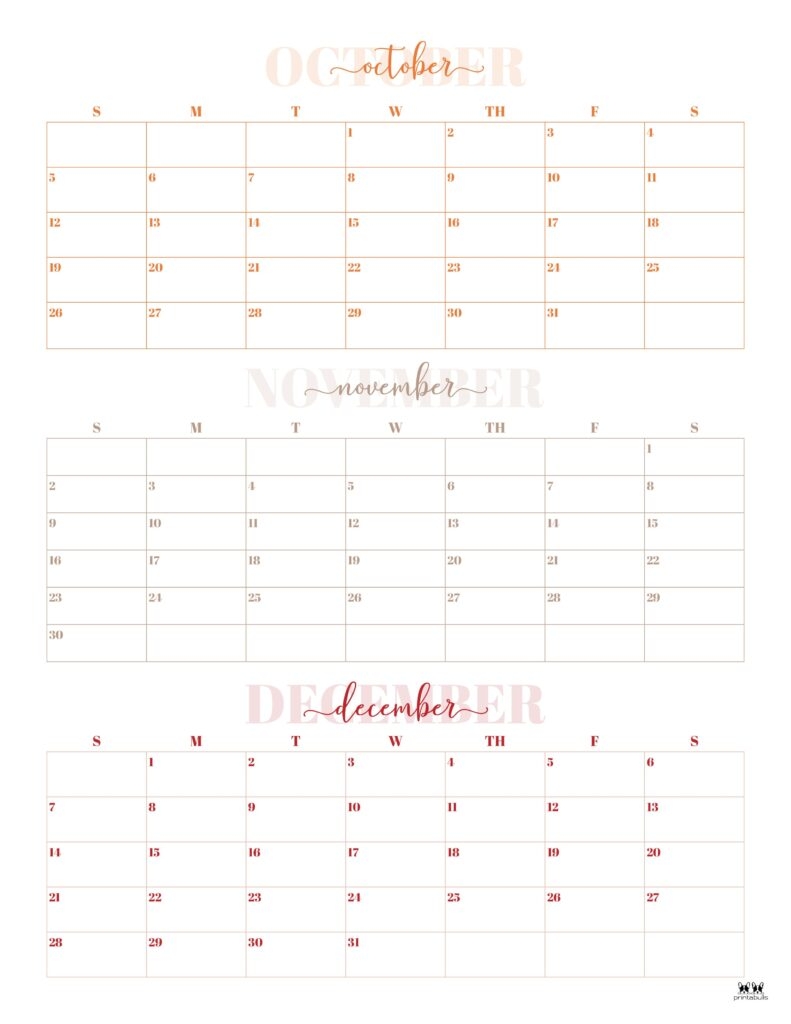 Free Printable Calendar 2025 Quarterly