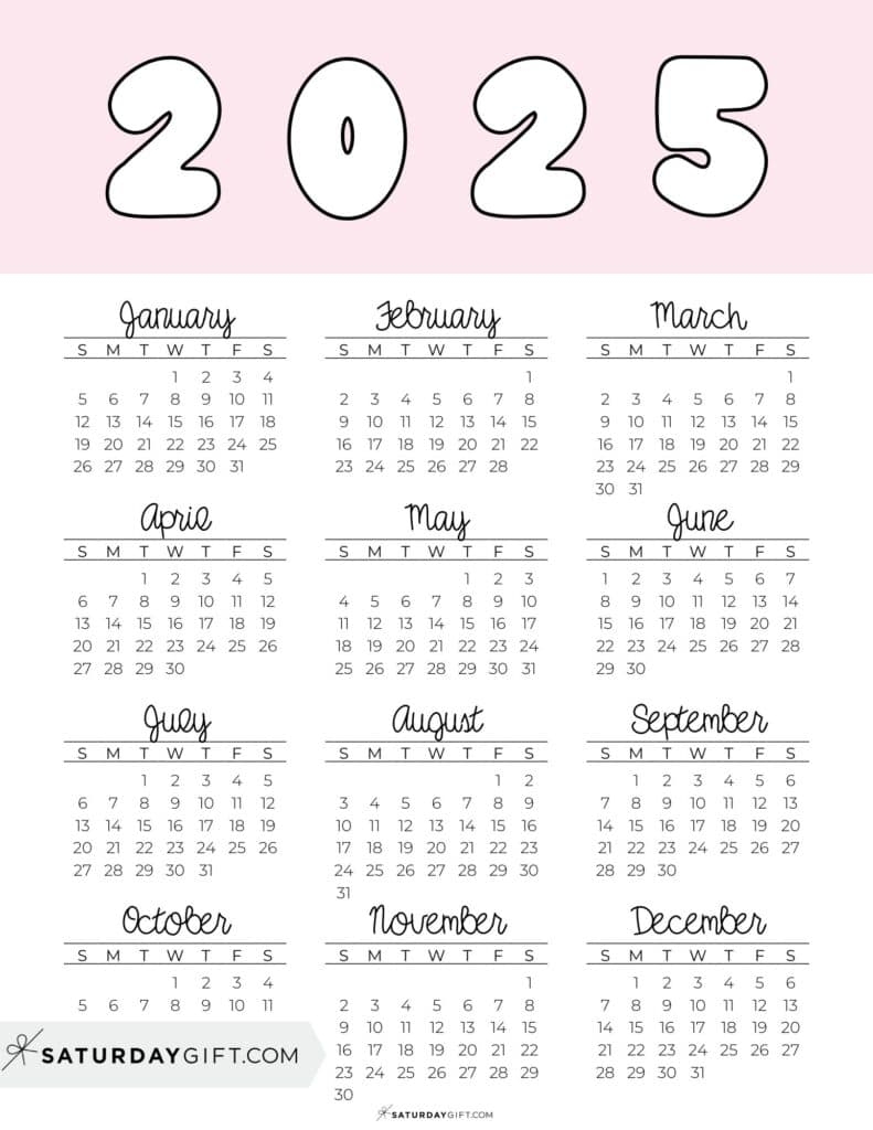 Free Printable Calendar 2025 2026 Cute Vertical
