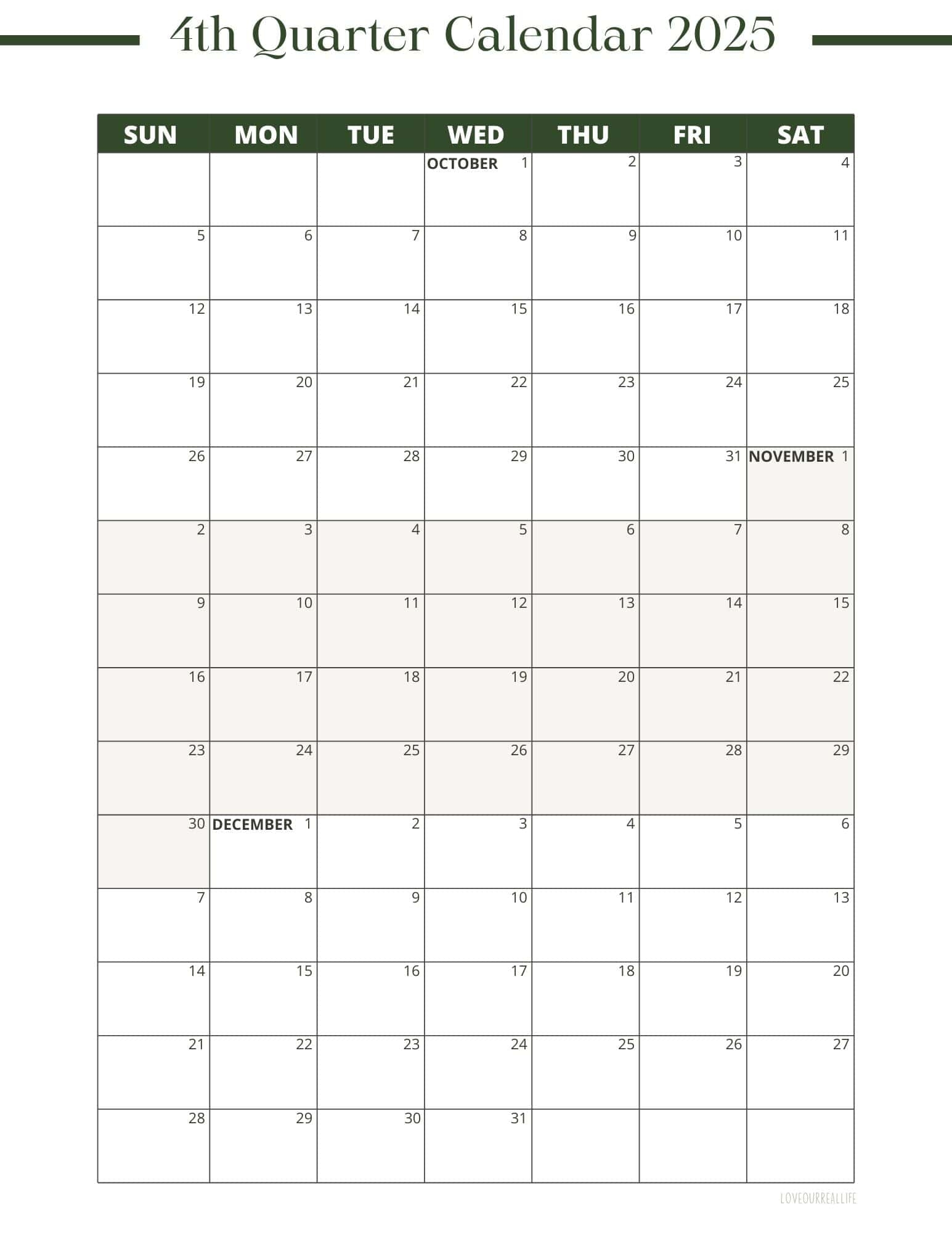 Free Printable Calendar 3 Months Per Page 2025