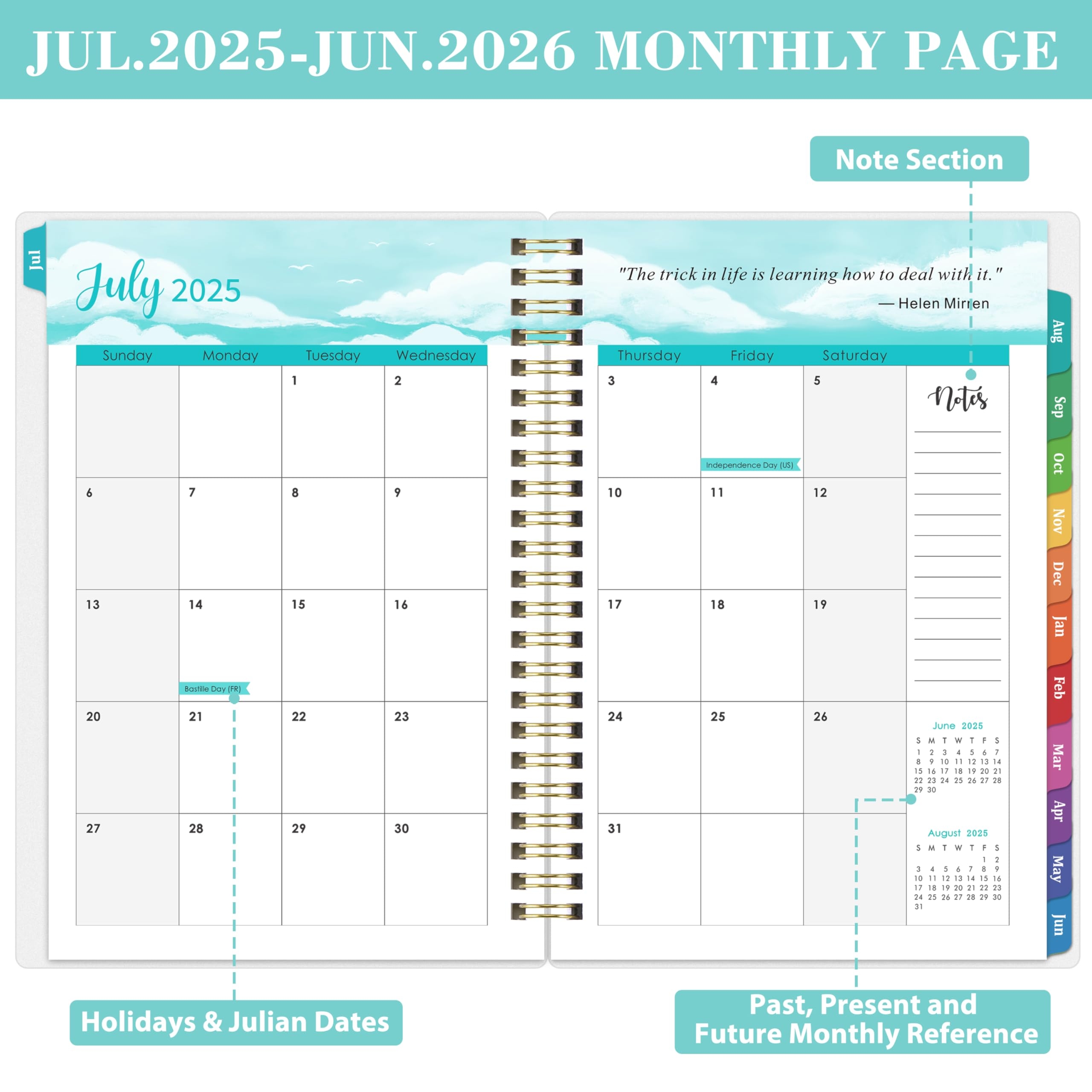 Amazon Planner 2025 2026 2025 2026 Planner Weekly Monthly Jul 2025 To June 2026 6 4 X 8 5 Calendar 2025 2026 With Transparent PP Cover 