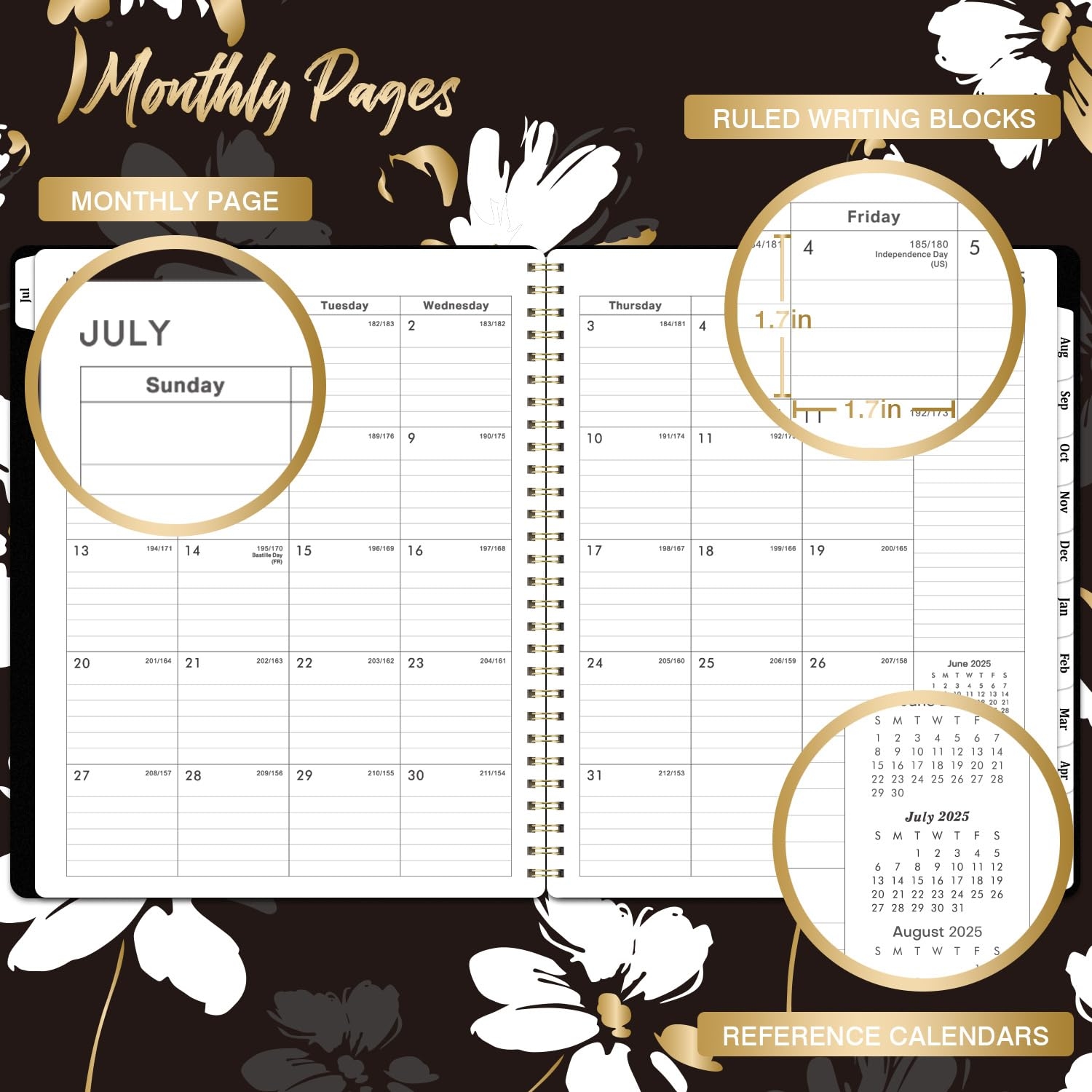 Amazon Planner 2025 2026 Weekly Monthly Planner From July 2025 June 2026 Academic Calendar Planner 2025 2026 With To Do List Tabs Floral 