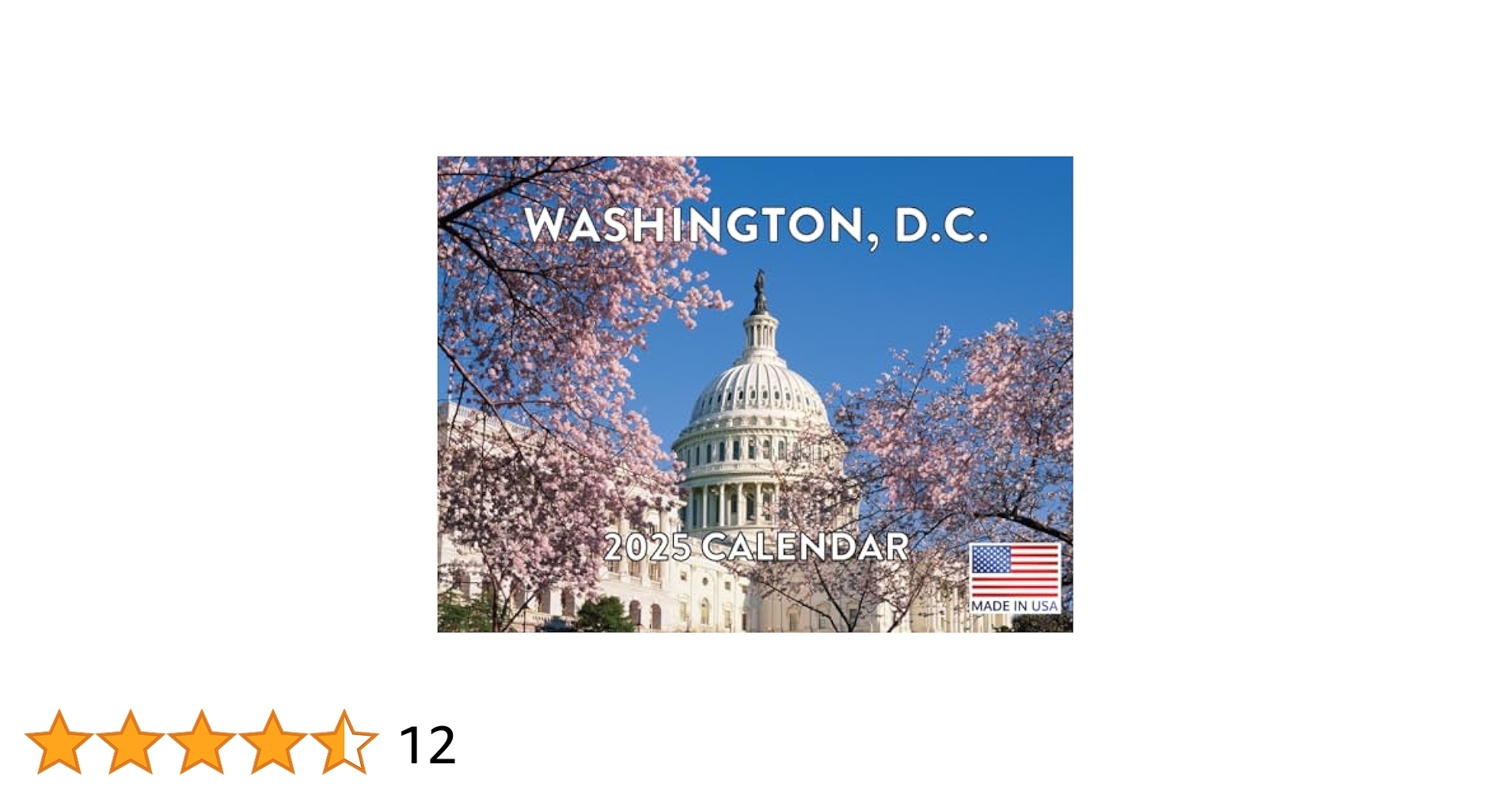 Amazon Washington DC Calendar 2025 Monthly Wall Calender 12 Month American Made In The USA Office Products