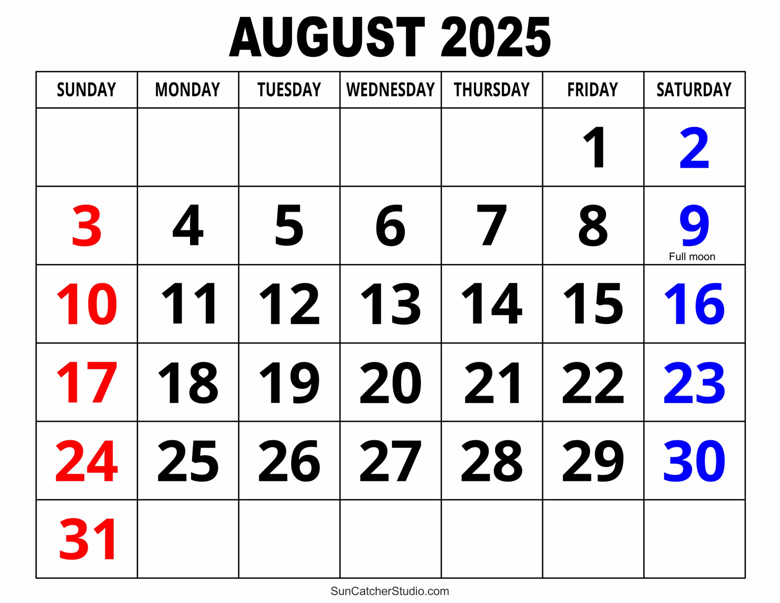 August 17 Calendar 2025