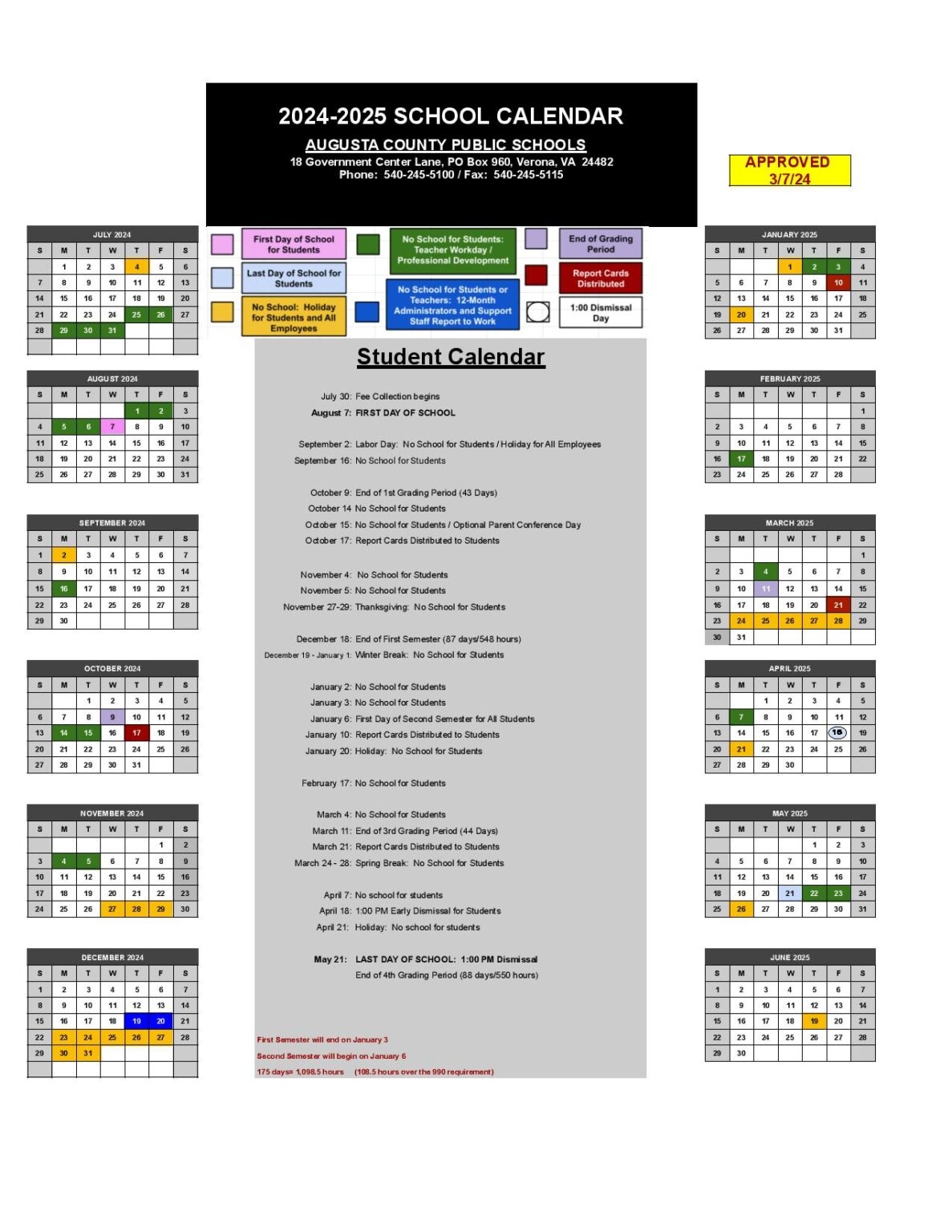Augusta University 2025 Calendar Vera Carter