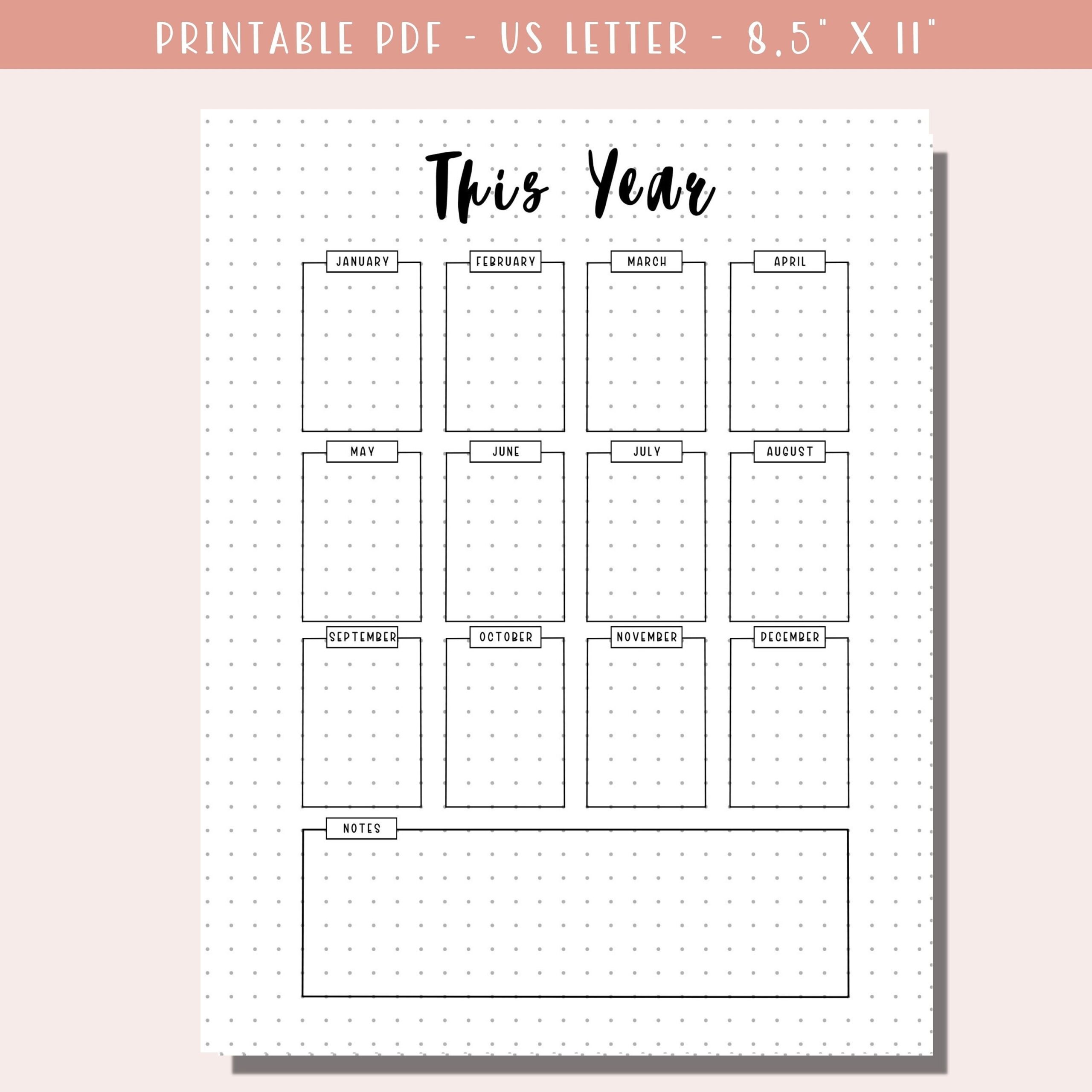 December 2025 Bullet Journal Calendar Printable