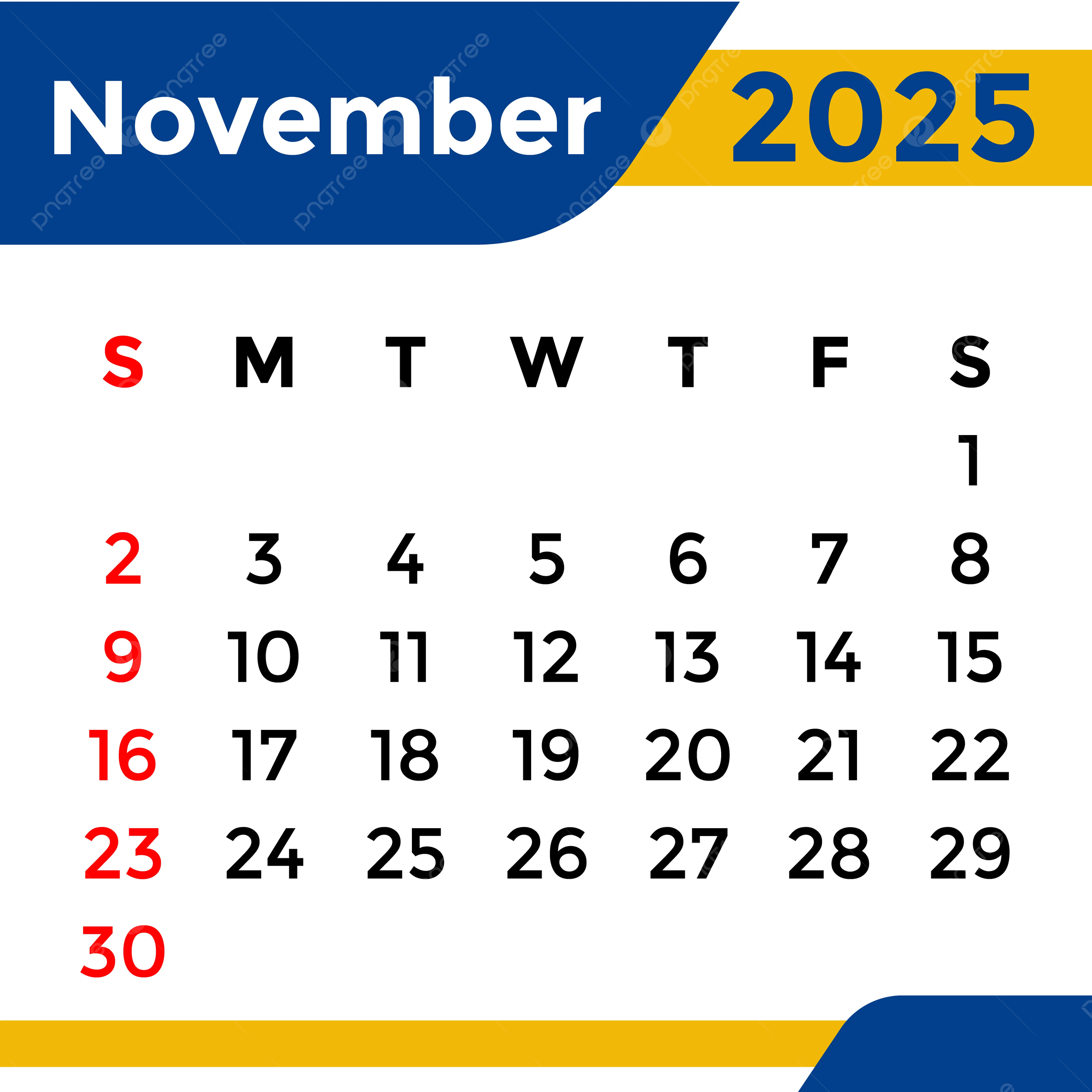 November 2025 Calendar Uk Printable