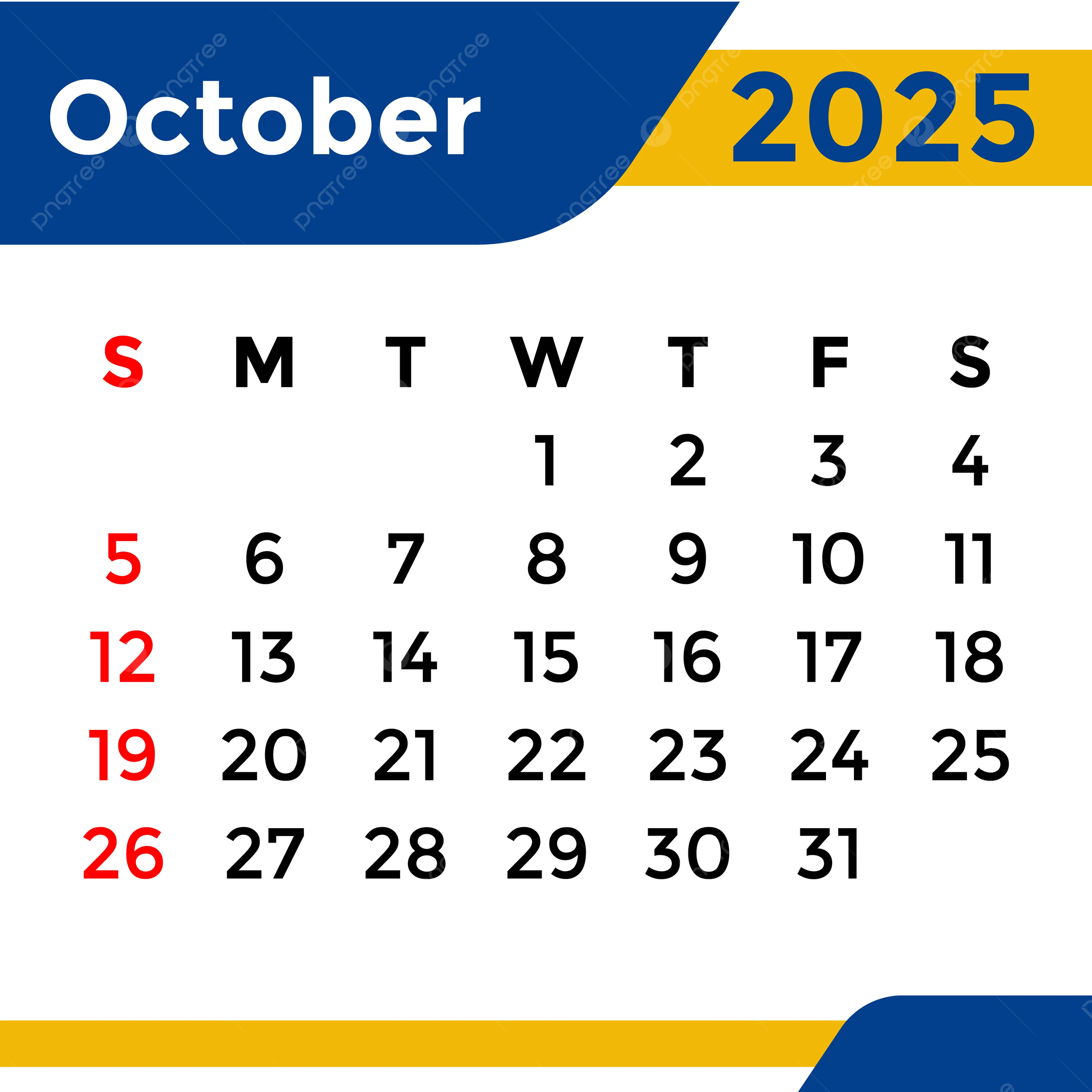 Picture Of October 2025 Calendar