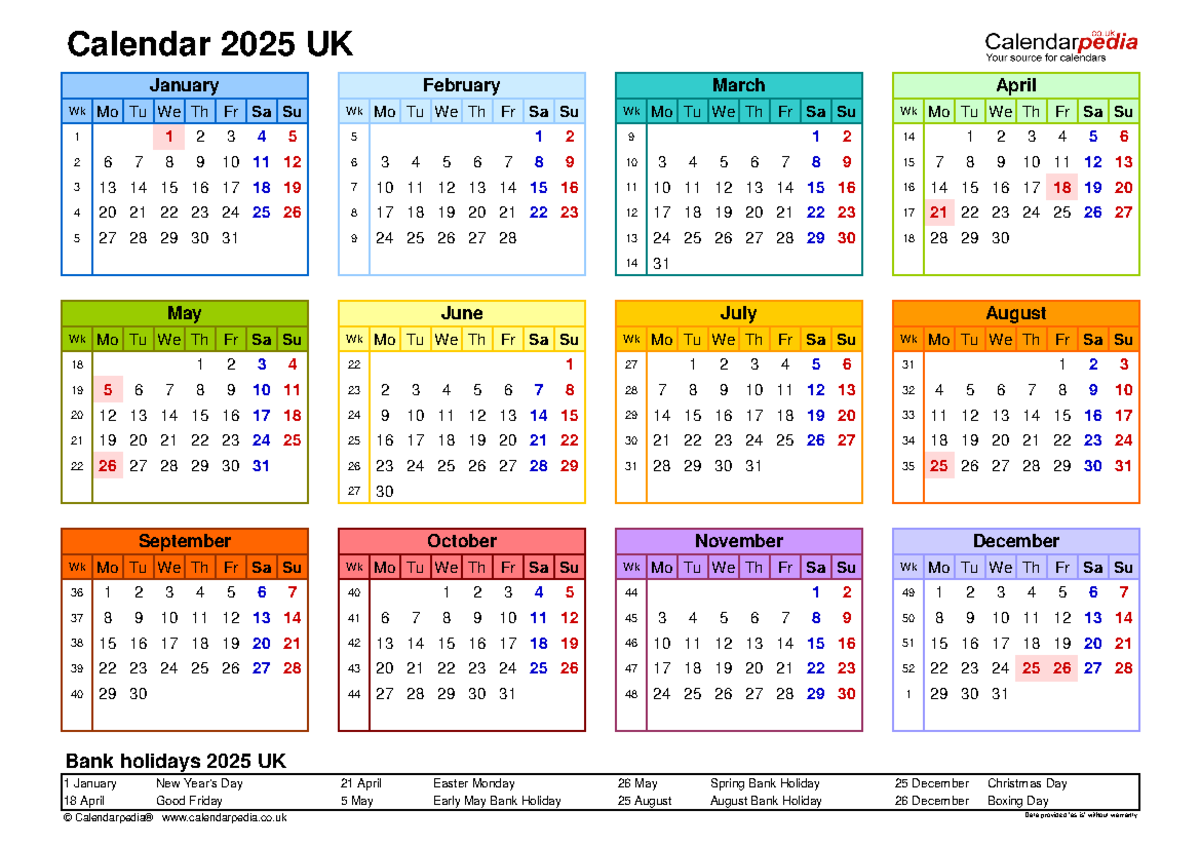 Calendar 2025 Please Give Additional Information Calendar 2025 UK Wk Mo Tu We Th Fr Sa Su Wk Mo Studocu