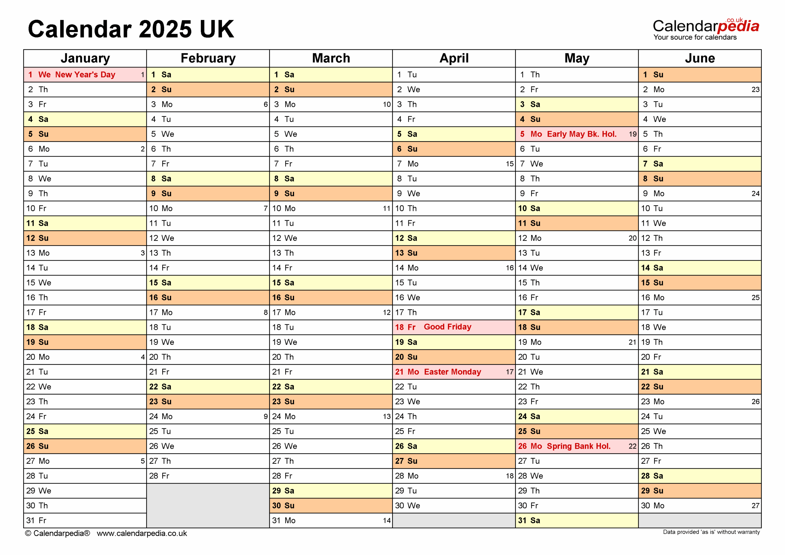 Free Printable Calendar 2025 Uk Monthly