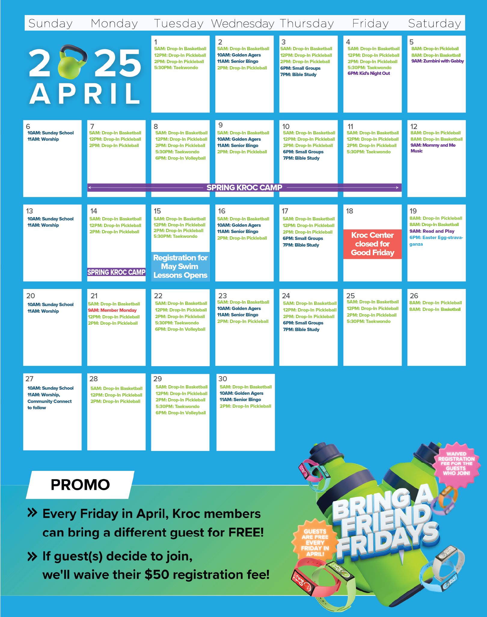 Calendar Kroc Augusta