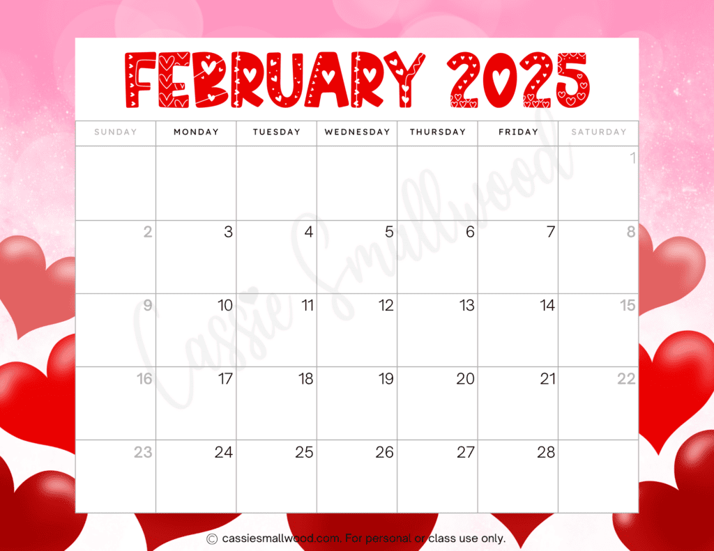 Free Printable 2025 Monthly Small Calendar