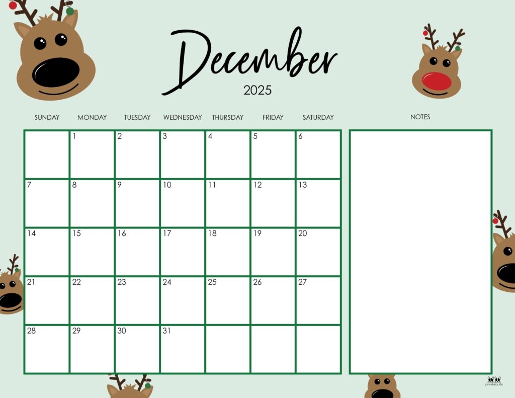 December 2025 Calendars 107 FREE Printables Printabulls