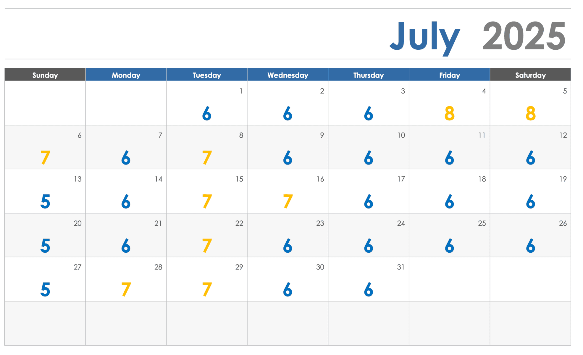 July Disney World Crowd Calendar 2025