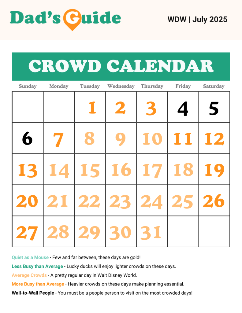 Disney World Crowd Calendars 2025 DadsGuidetoWDW