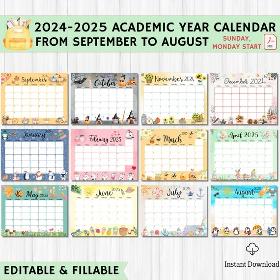 September 2025 To August 2025 Calendar