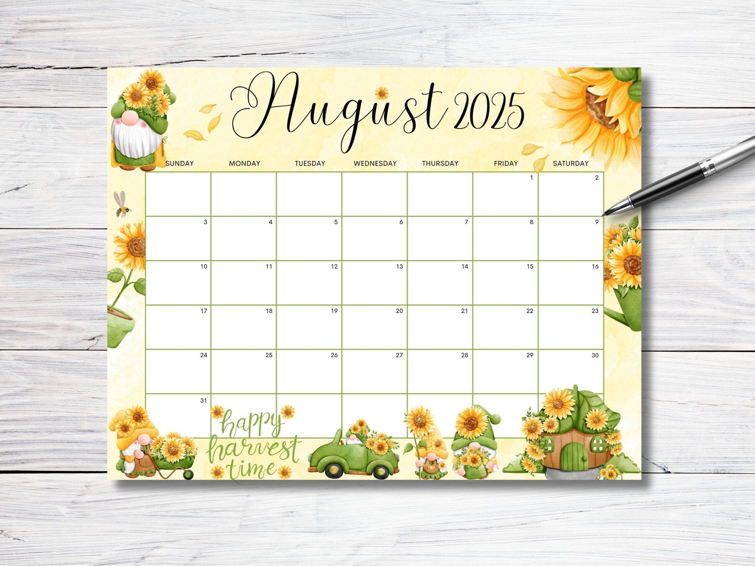 August 2025 Printable Calendar