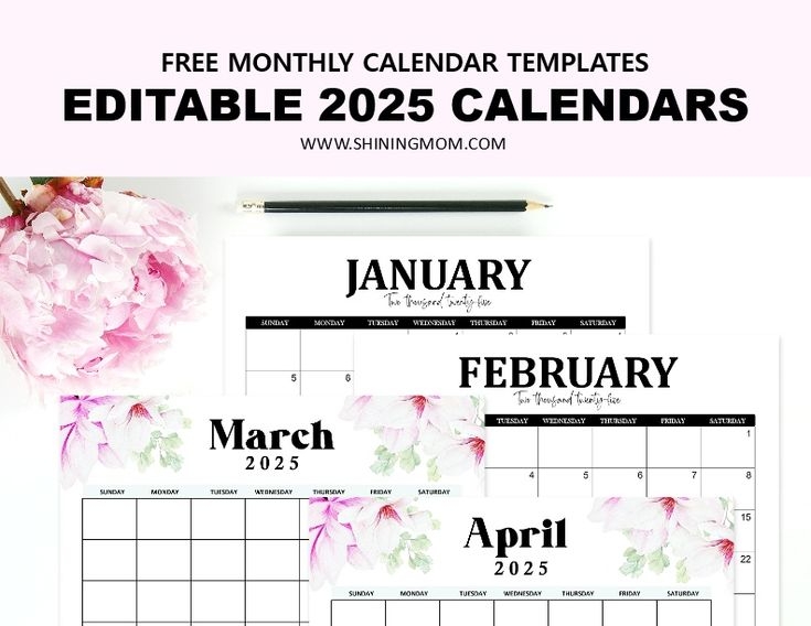 Editable Calendar 2025 Template In Word Best Free Download 
