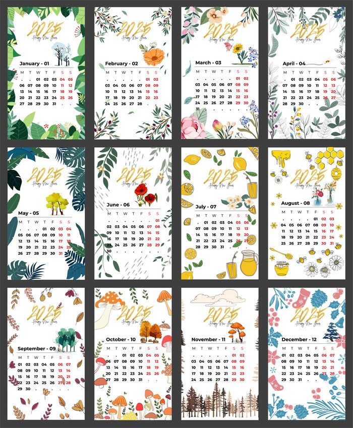Free Printable 2025 Calendar Nature
