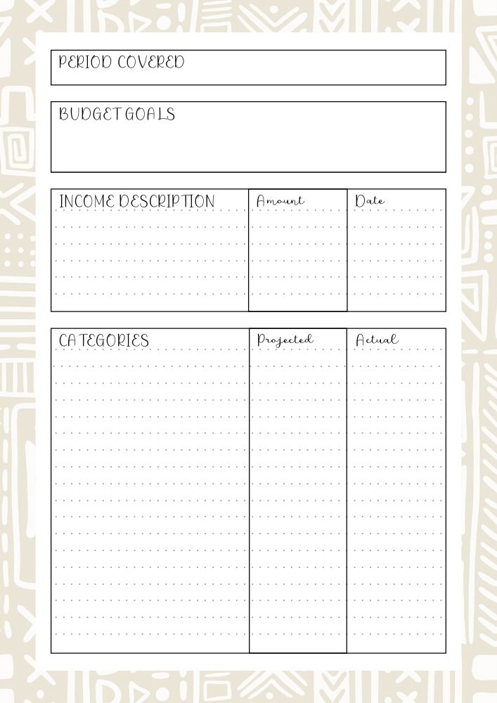 Free Printable Budget Calendar 2025