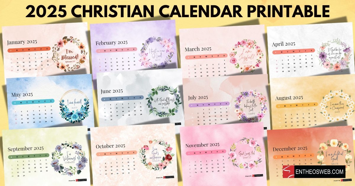 Free 2025 Christian Calendar Printable With Bible Verses EntheosWeb