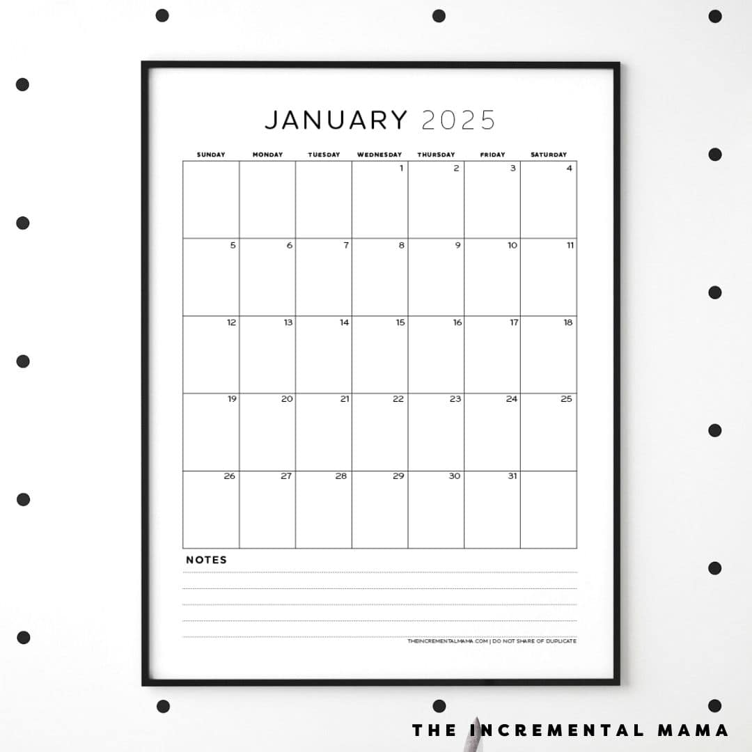 Free Printable 2025 Monthly Calendar Where I Can Insert Info