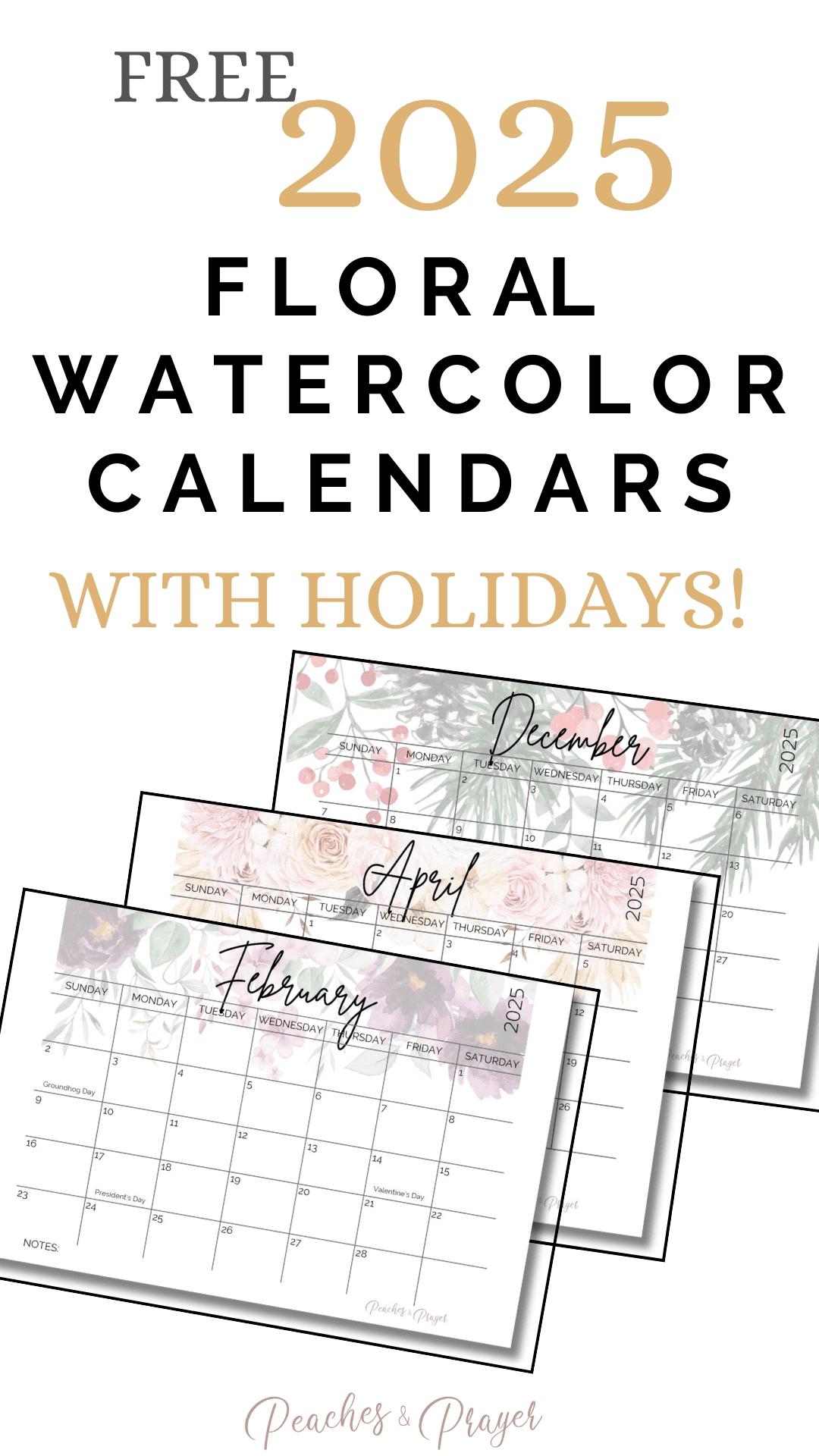 Free Printable 2025 Monthly Calendar With Holidays Mosaic