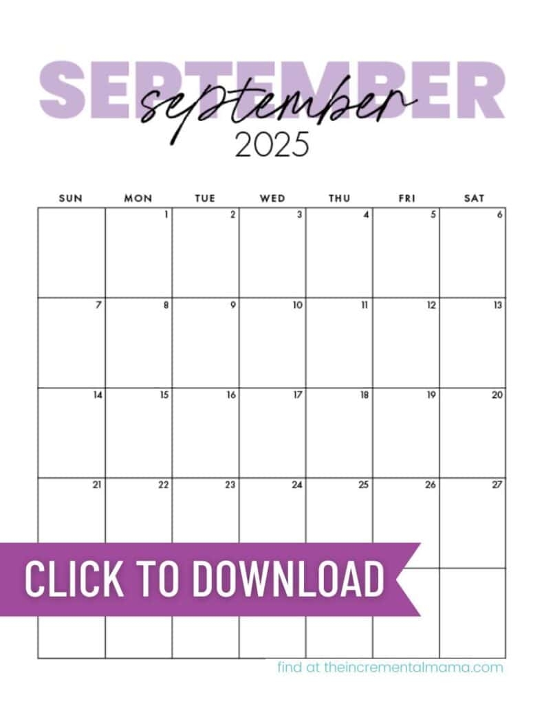 Free 2025 Monthly Calendar Template January To December