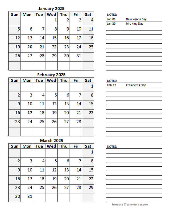 Free 2025 Quarterly Calendar Spreadsheet Free Printable Templates
