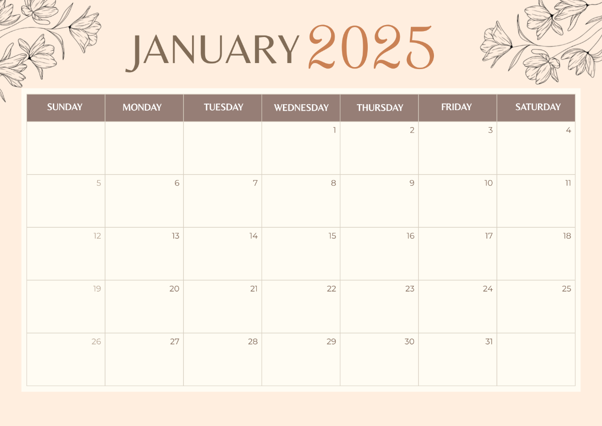 Free Printable Calendar 2025 That I Can Edit