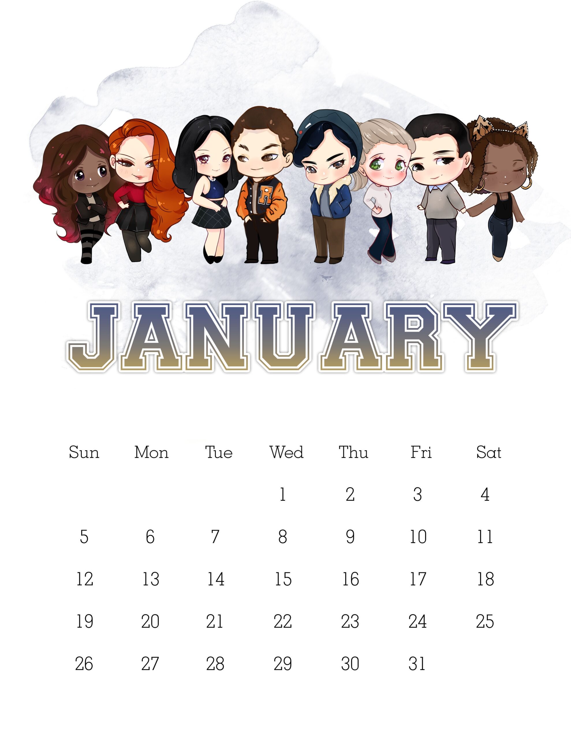 Free Printable 2020 Riverdale Calendar The Cottage Market